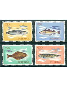 FAEROER 1983 Fish of the sea 4v MNH**