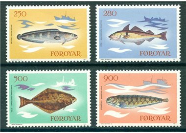 FAEROER 1983 Pesci del mare 4v MNH**