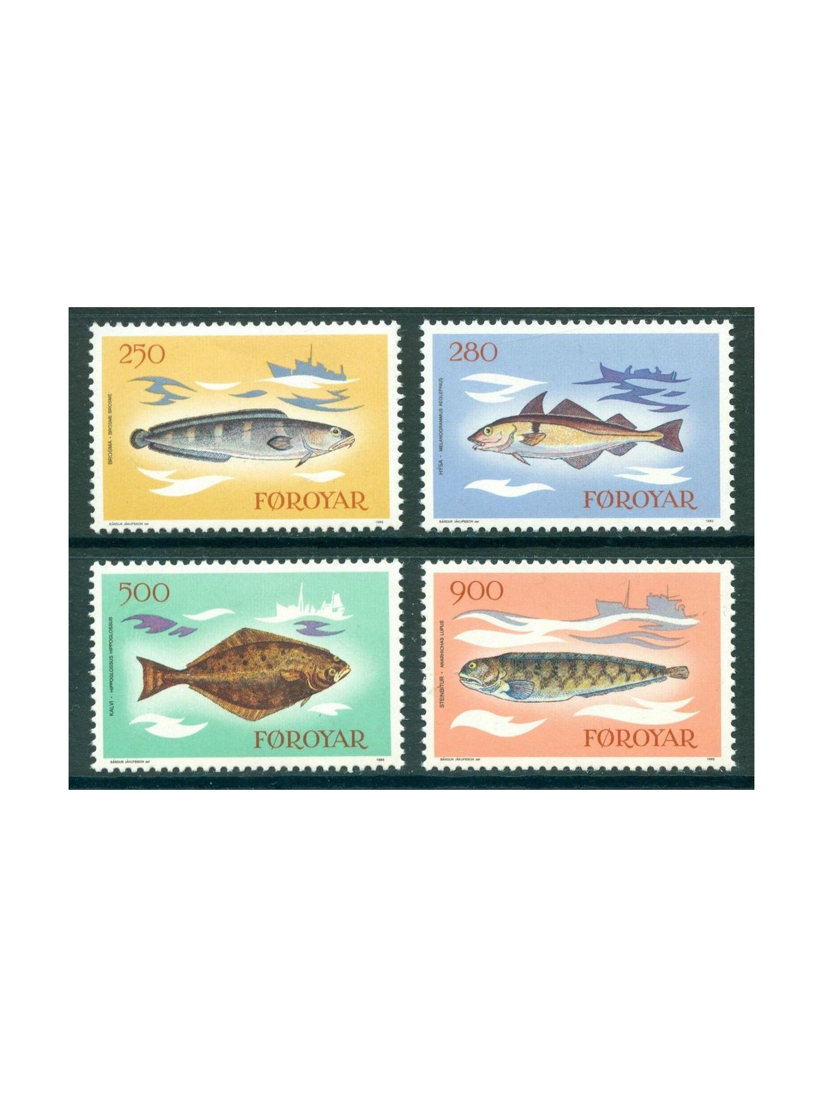 FAEROER 1983 Fish of the sea 4v MNH**