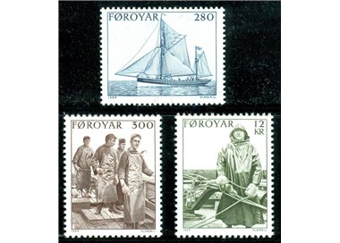 FAEROER 1984 Aspetti della pesca faroese 3v MNH**