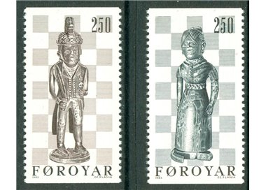 FAEROER 1983 Gli scacchi 2v MNH**