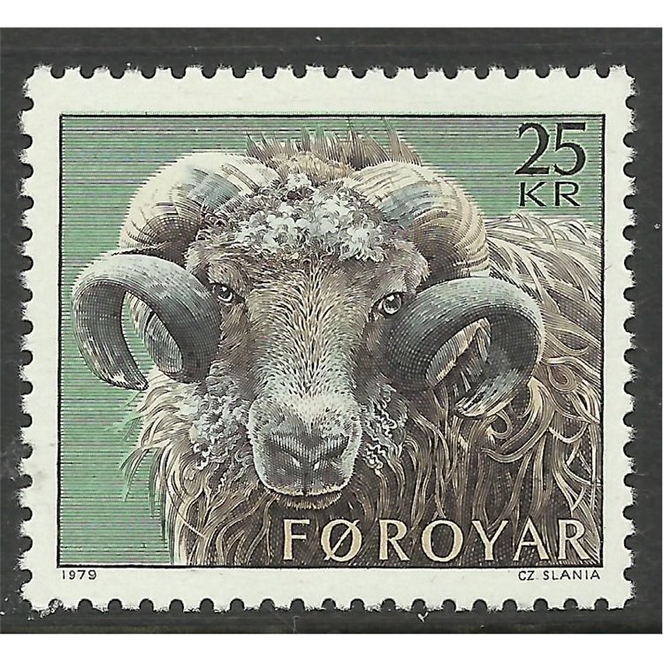 FAEROER 1979 Serie ordinaria, montone 1v MNH**