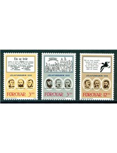 FAEROER 1988 Incontro di Natale 3v MNH**