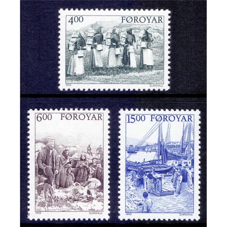 FAROE ISLANDS 1995 Scenes of rural life 3v MNH**