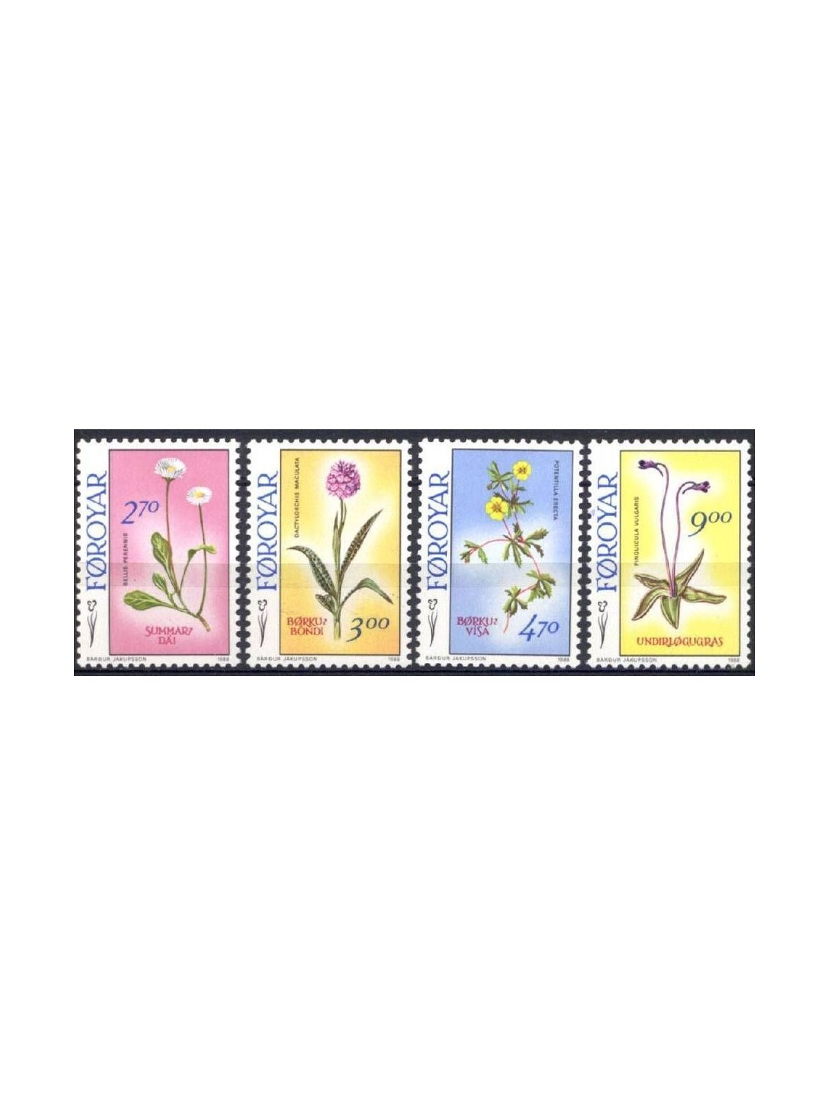 FAEROER 1988 Flora, fiori 4v MNH**