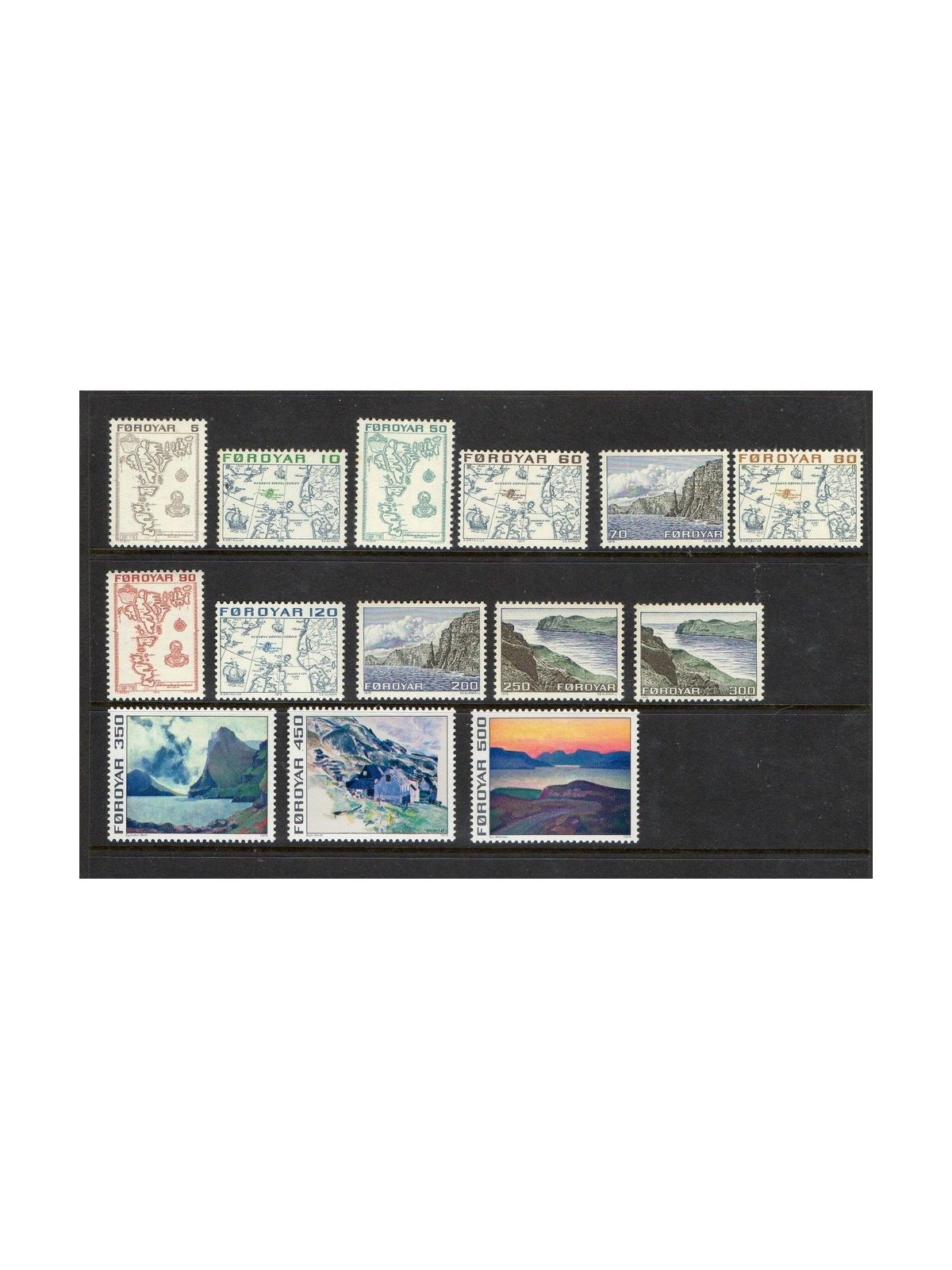 FAROE ISLANDS 1975 Ordinary series, landscapes 14v MNH**