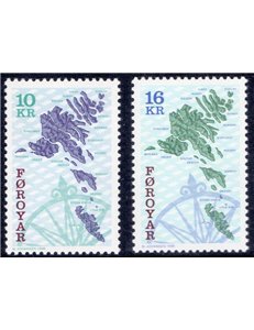 FAROE 1996 Maps of the Faroe Islands 2v MNH**