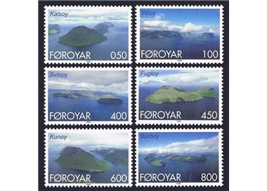 FAEROER 1999 Serie ordinaria, isole del nord 6v MNH**