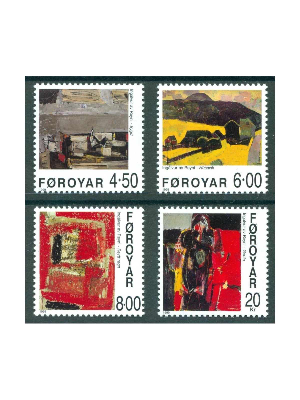 FAROERS 1999 Ingalvur av Reyni 4v MNH**