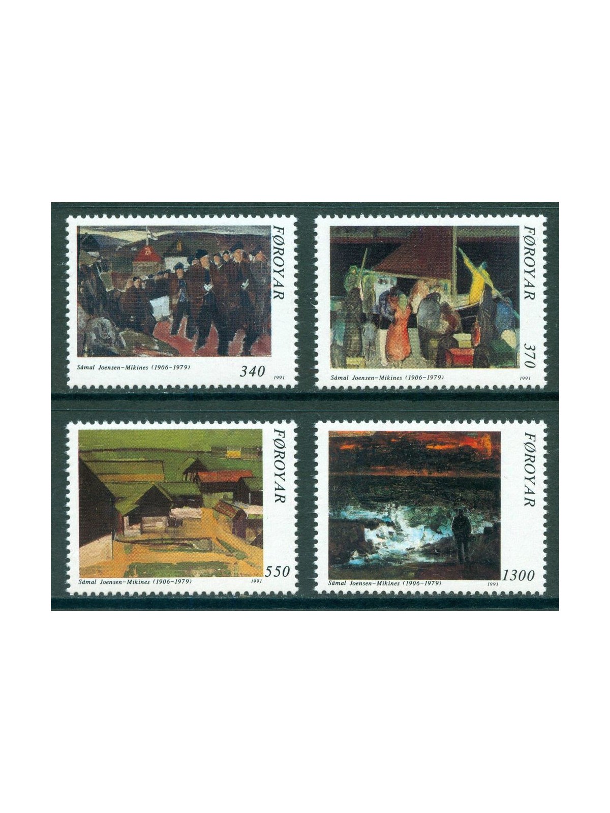 FAROERS 1991 Samal Joensen Mikines 4v MNH**