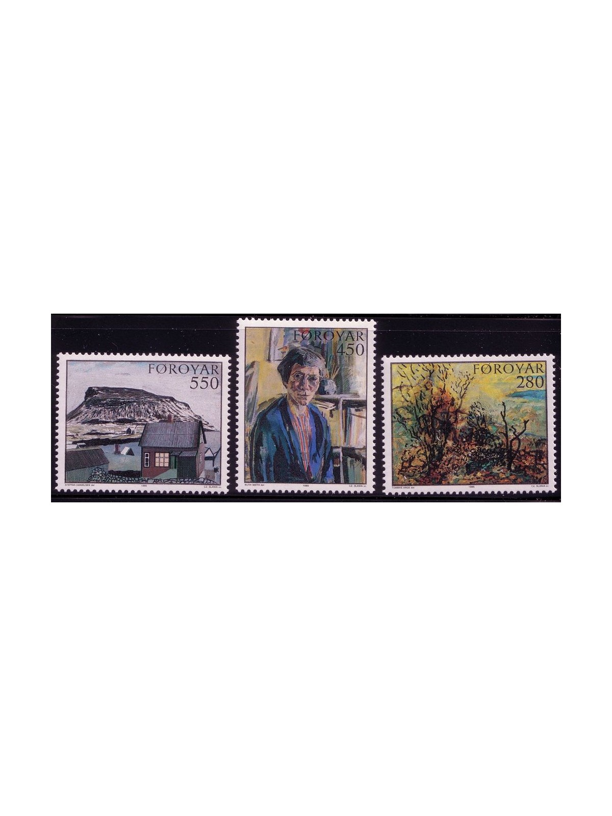 FAEROER 1985 Arte nelle Faroe 3v MNH**