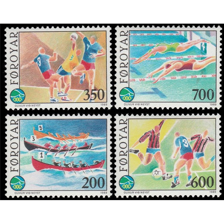FAROERS 1989 Sports Games 4v MNH**