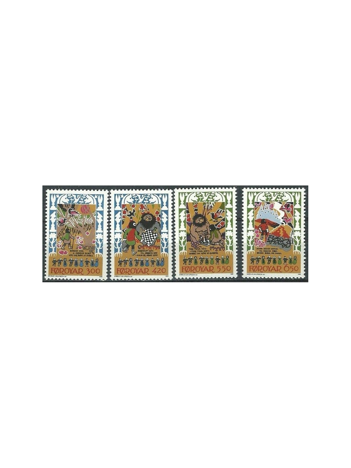 FAROER 1986 Ancient Faroese ballads, the Skrimsla 4v MNH**