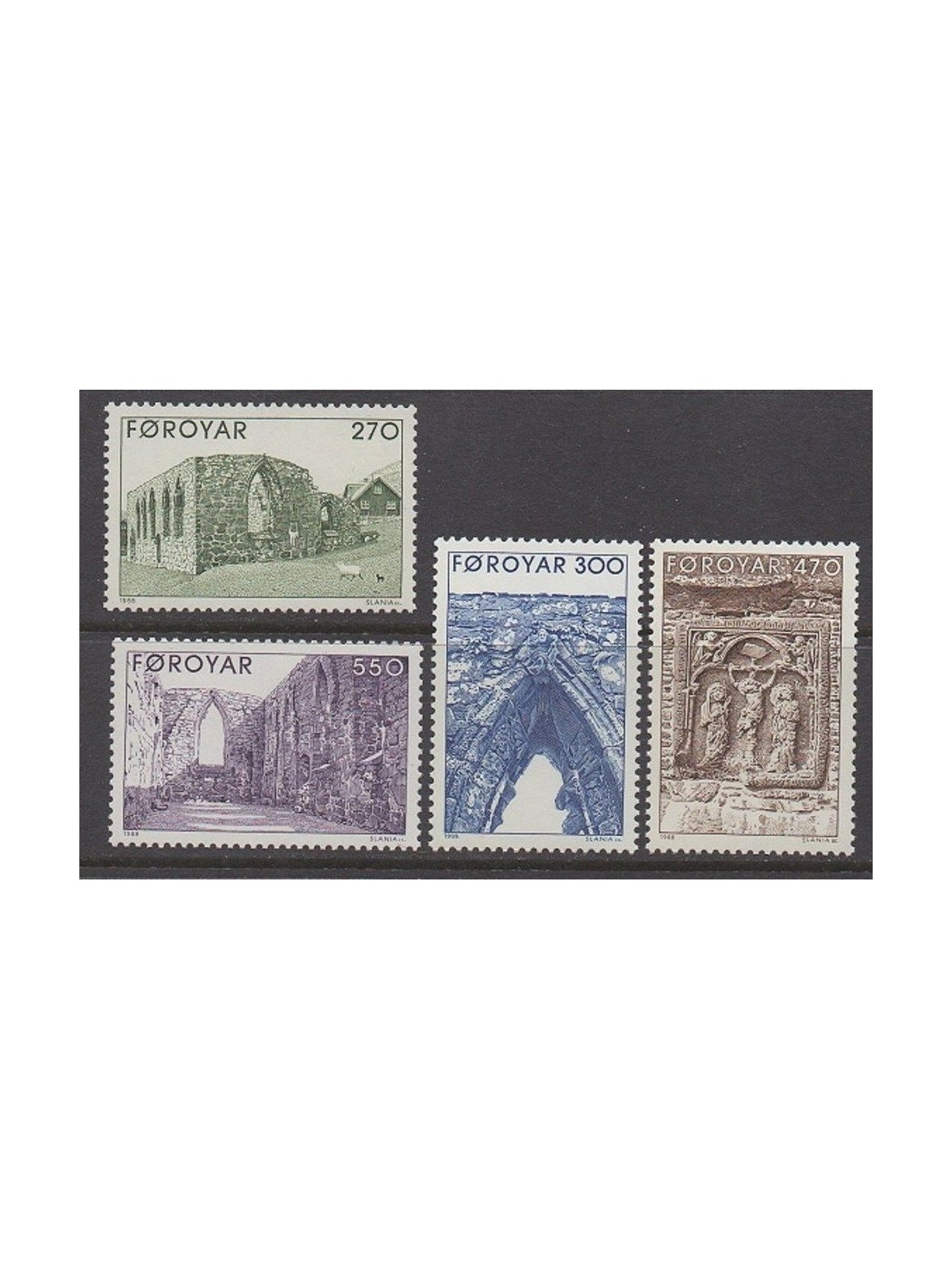 FAEROER 1988 Rovine della Chiesa di Kirkjubor 4v MNH**