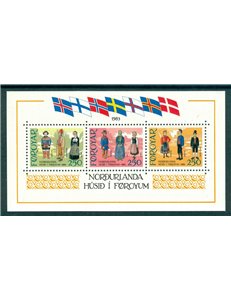 FAEROER 1983 Casa del Nord, costumi 1 BF MNH**