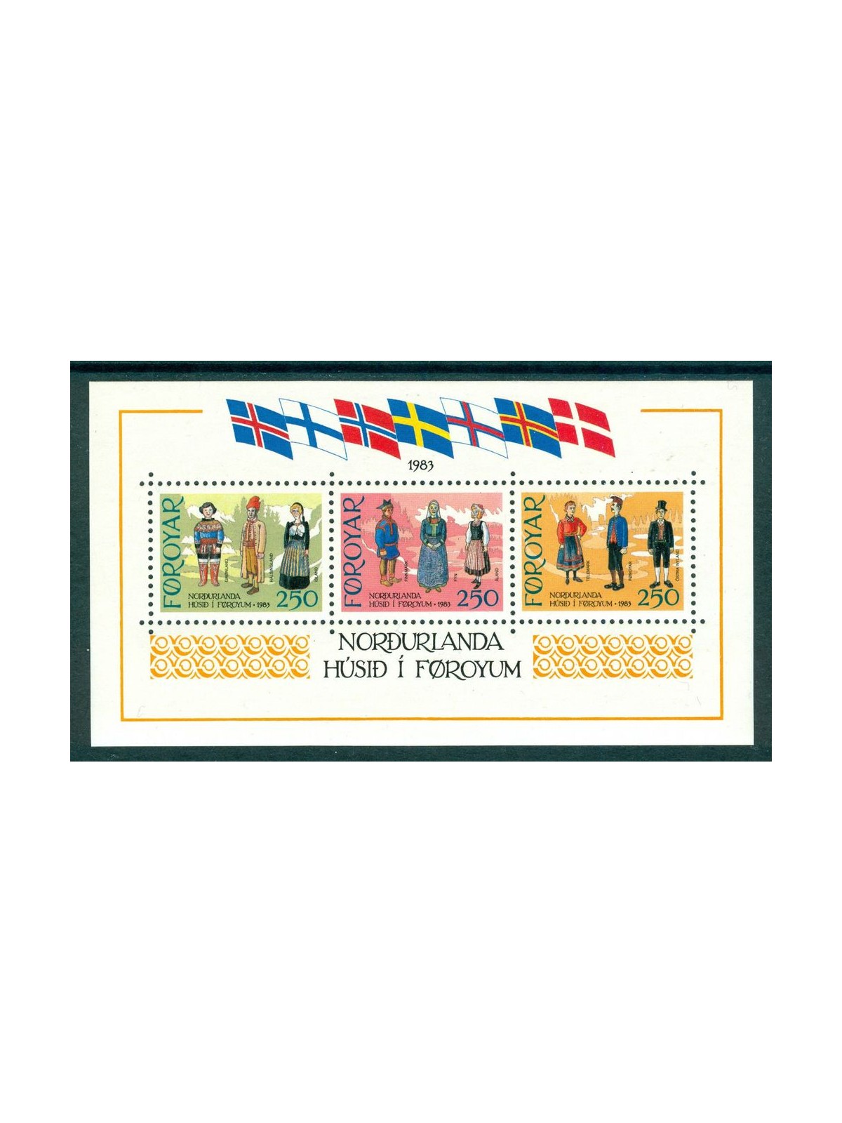 FAEROER 1983 Casa del Nord, costumi 1 BF MNH**