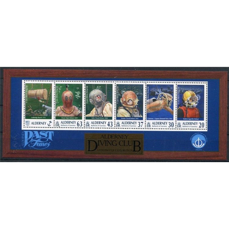 ALDERNEY 1998 Hobbies, Underwater Exploration 1 s/s MNH**
