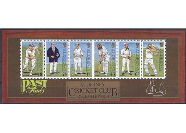 ALDERNEY 1997 Pastimes, cricket 1 s/s MNH**