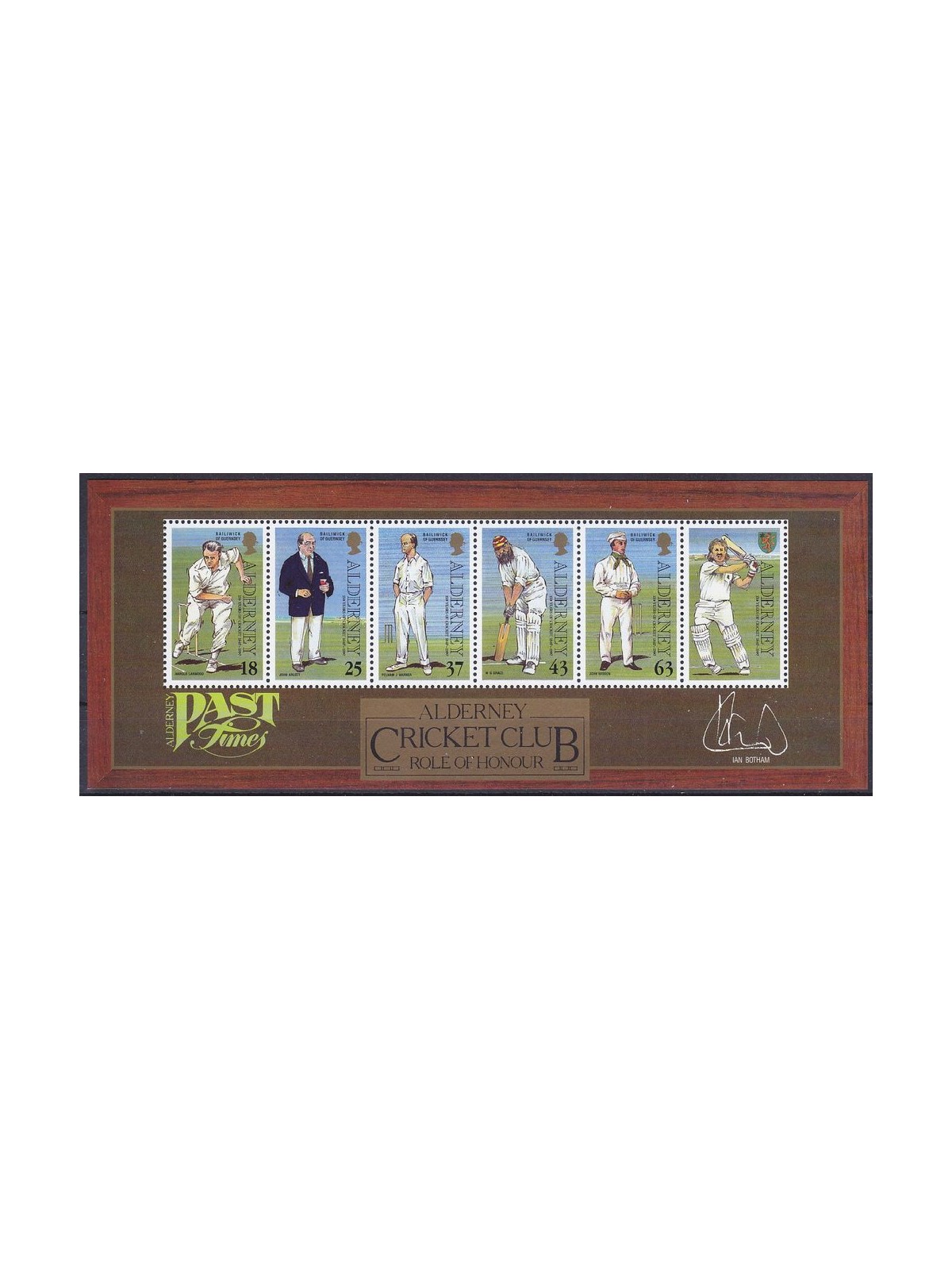 ALDERNEY 1997 Pastimes, cricket 1 s/s MNH**