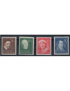 GERMANIA BRD 1951 Beneficenza, personaggi famosi 4v MNH**