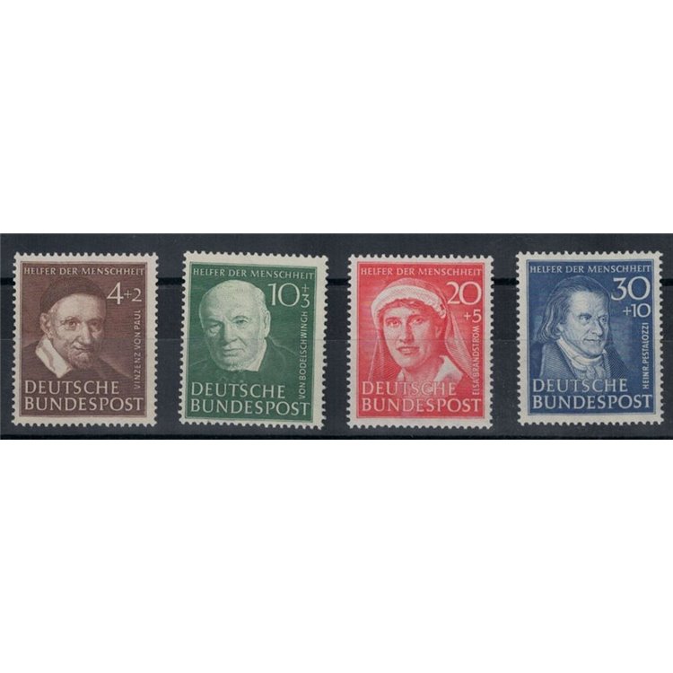GERMANIA BRD 1951 Beneficenza, personaggi famosi 4v MNH**