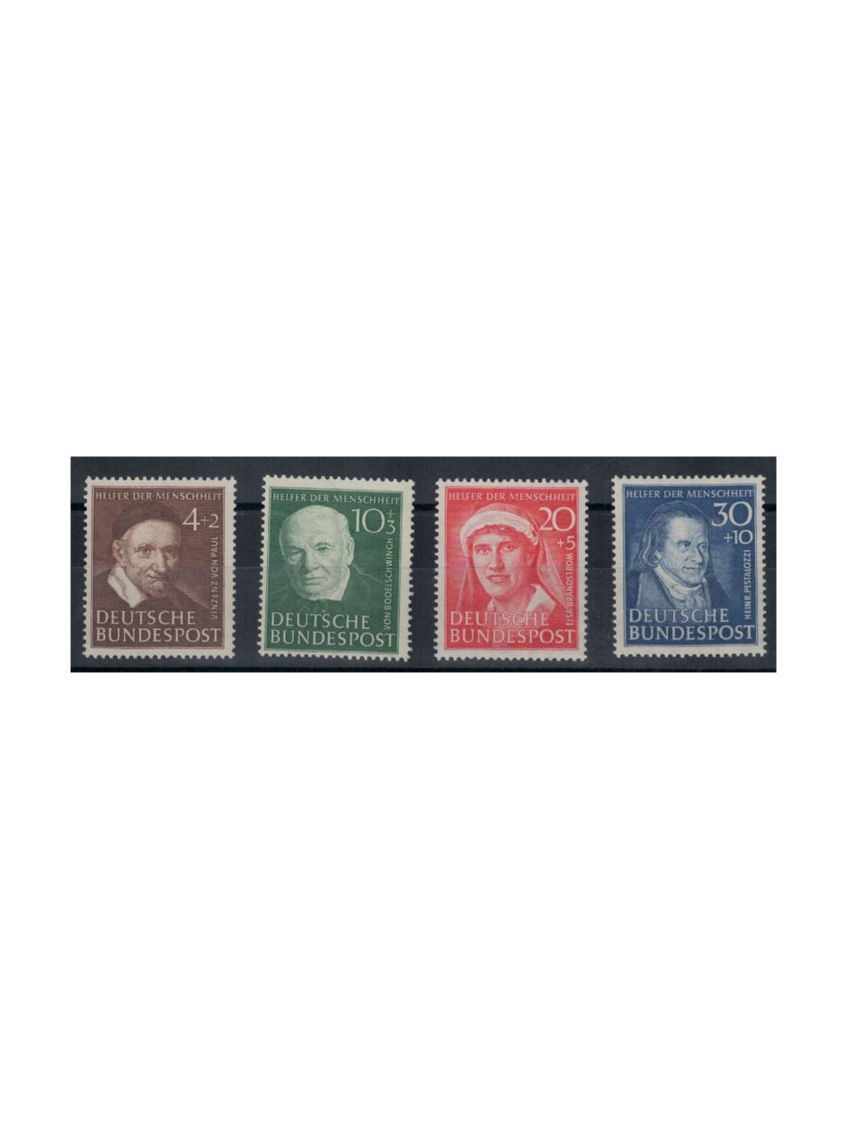 GERMANIA BRD 1951 Beneficenza, personaggi famosi 4v MNH**