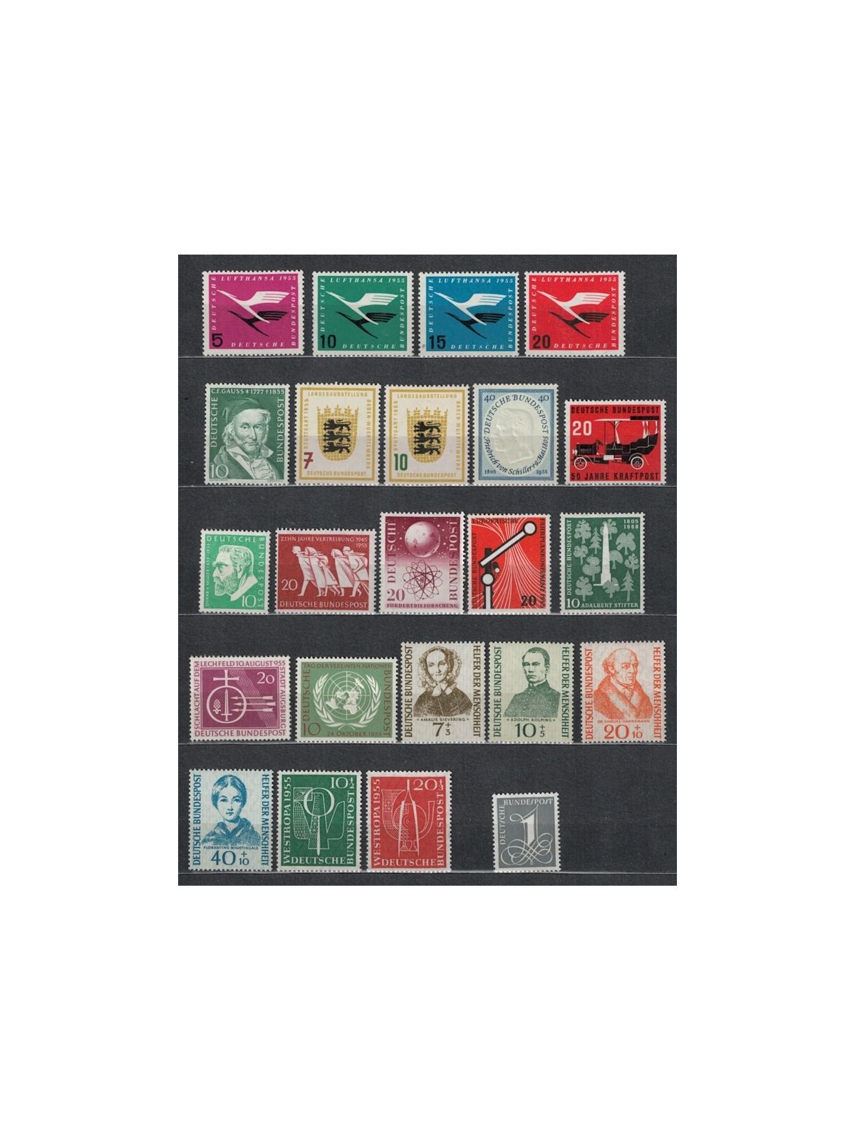 GERMANY FRG 1955 Complete year 23v MNH**