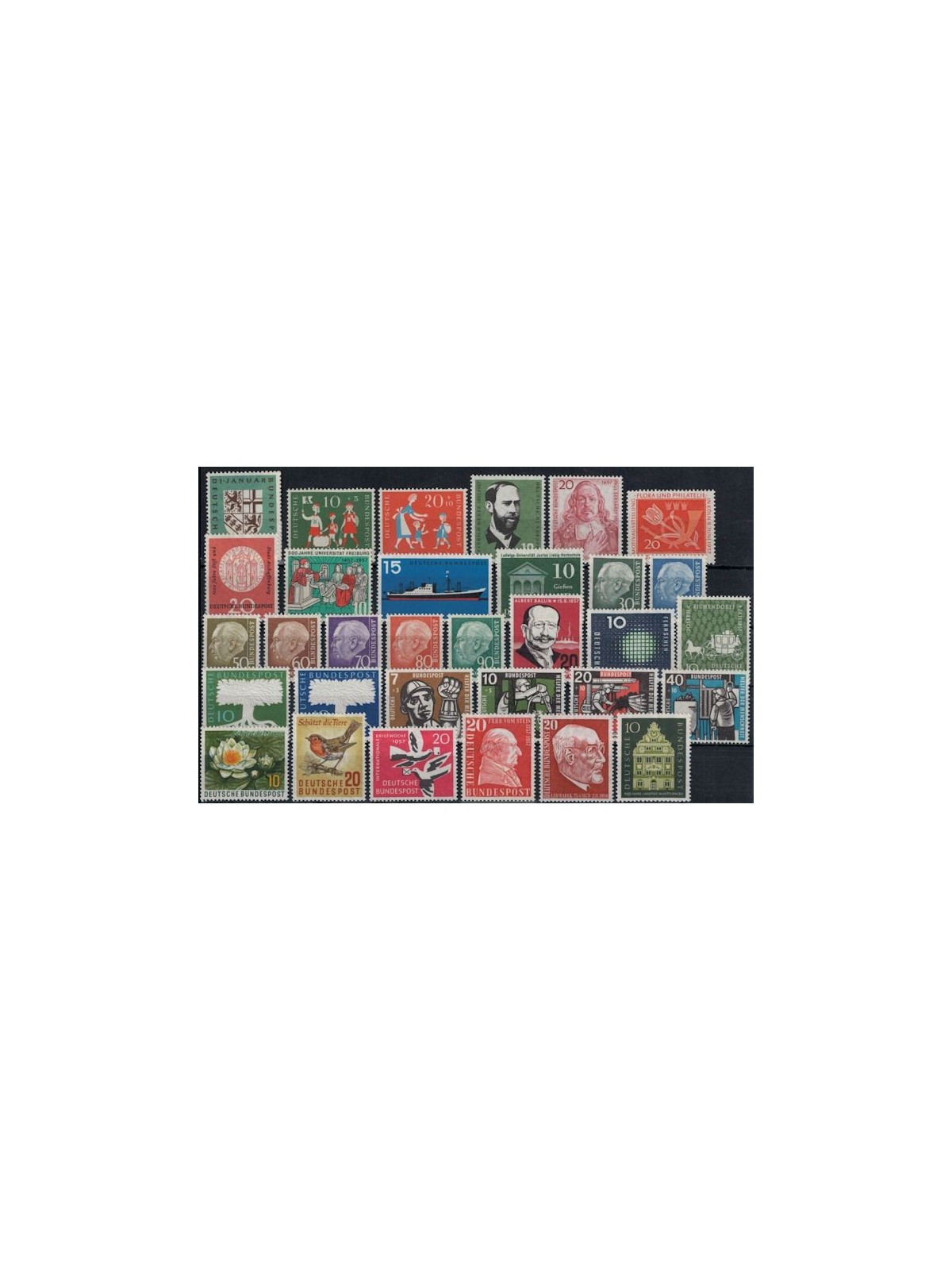 GERMANIA BRD 1957 Annata completa 32v MNH**