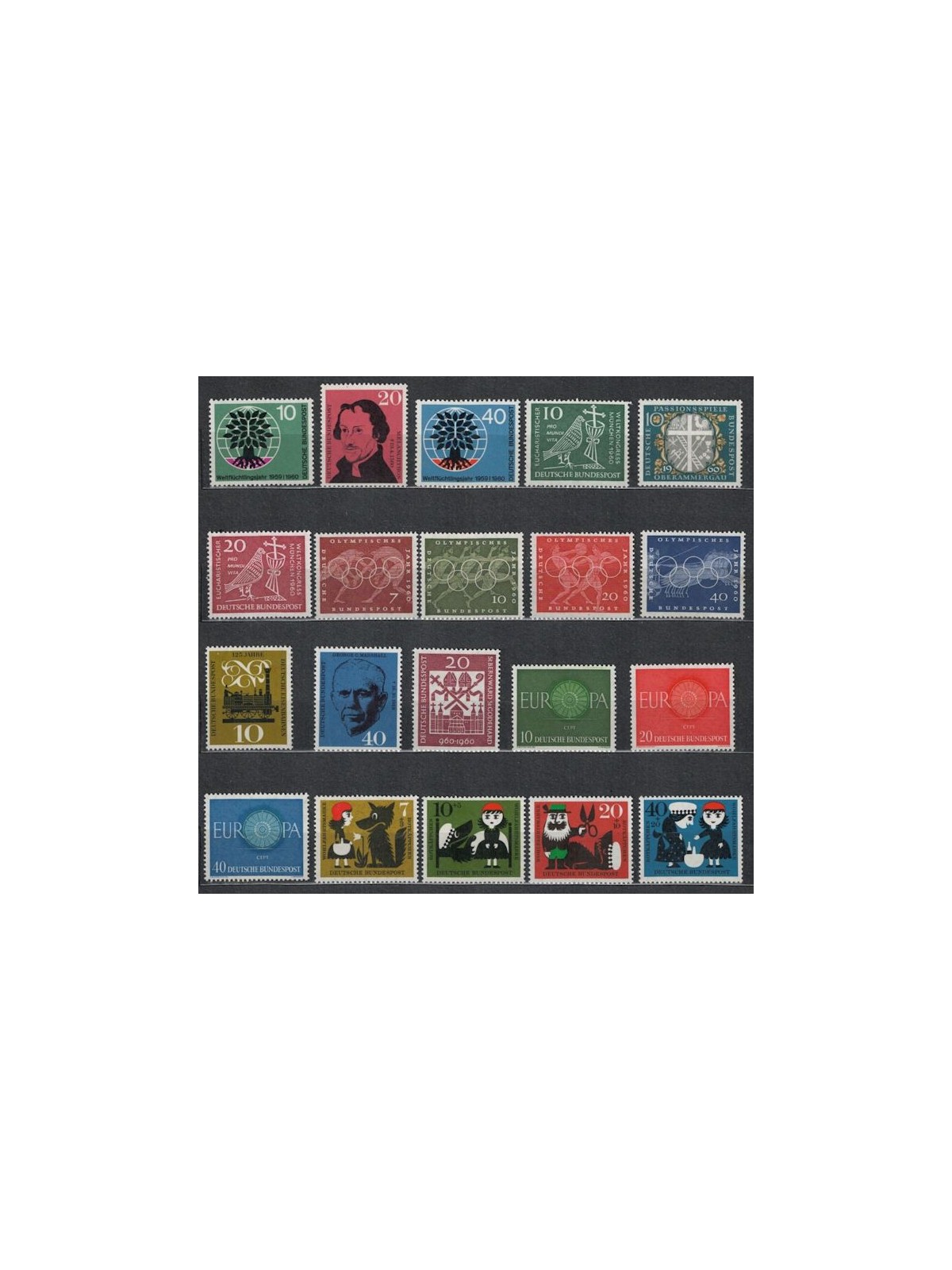 GERMANIA BRD 1960 Annata completa 20v MNH**