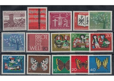 GERMANIA BRD 1962 Annata completa 15v MNH**