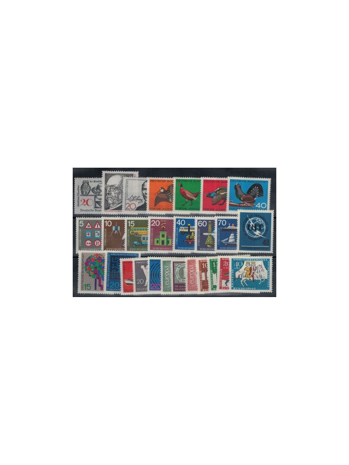 GERMANIA BRD 1965 Annata completa 27v MNH**