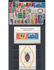 GERMANIA BRD 1976 Annata completa 37v + 2 BF MNH**
