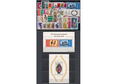 GERMANIA BRD 1976 Annata completa 37v + 2 BF MNH**