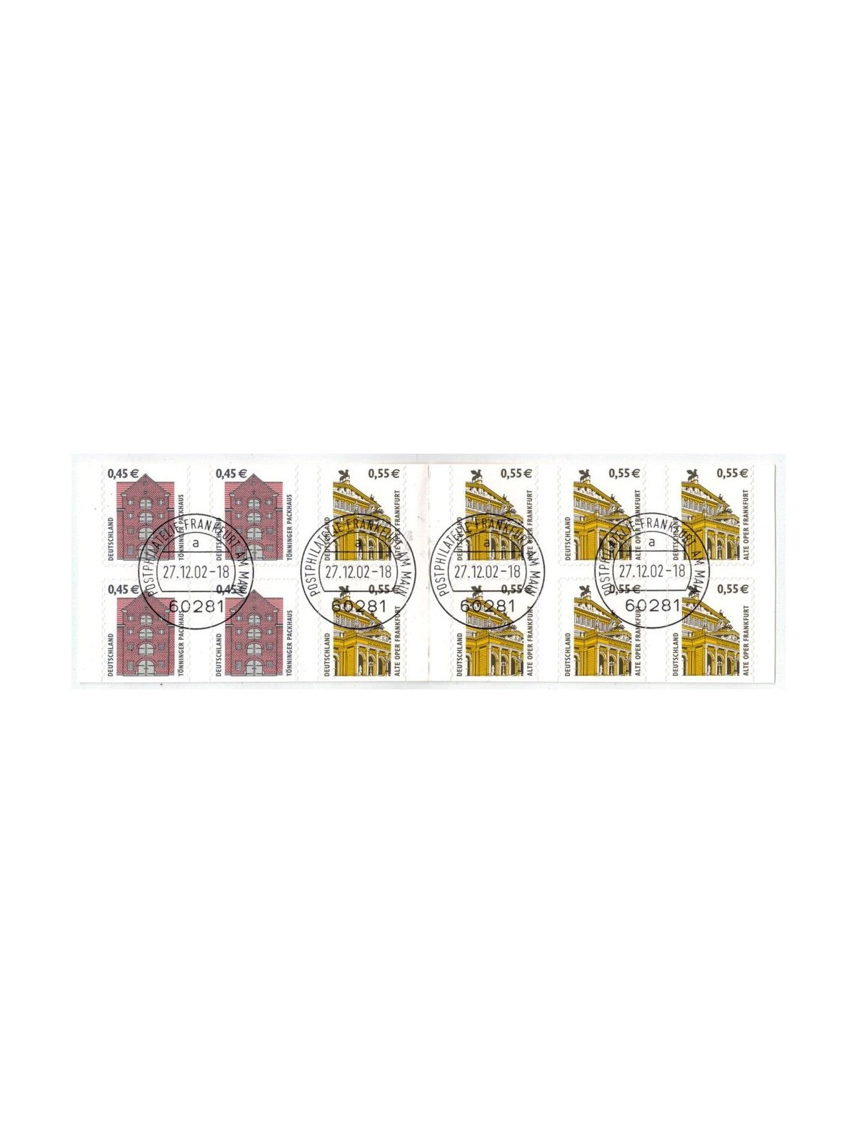 GERMANY FRG 2002 Curiosities, ordinary series 1 booklet used apg