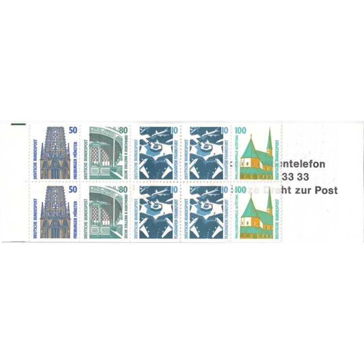 GERMANY BRD 1996 Famous monuments, ordinary series 1 booklet MNH**