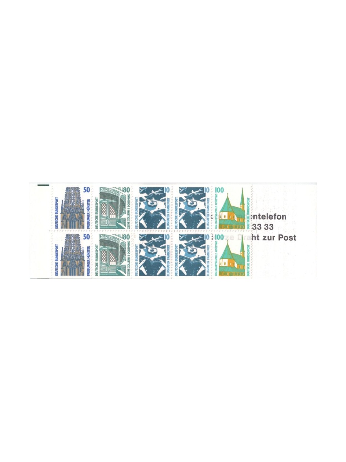 GERMANIA BRD 1996 Monumenti celebri, serie ordinaria 1 LB MNH**