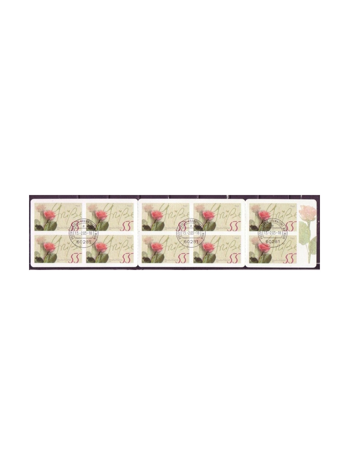 GERMANY BRD 2003 The Post Office, Roses 1 booklet us apg