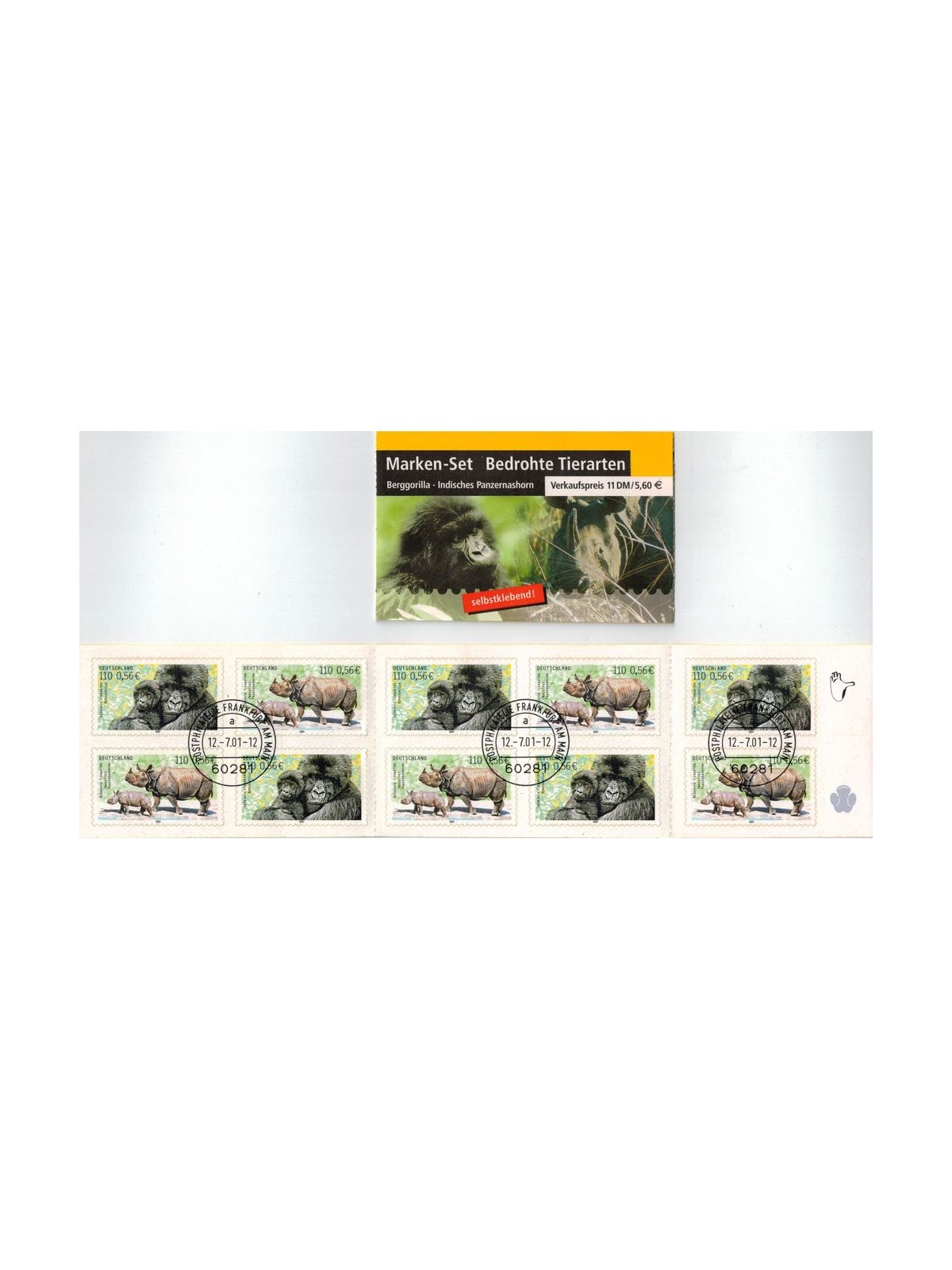 GERMANY BRD 2001 Endangered Animals 1 booklet us apg