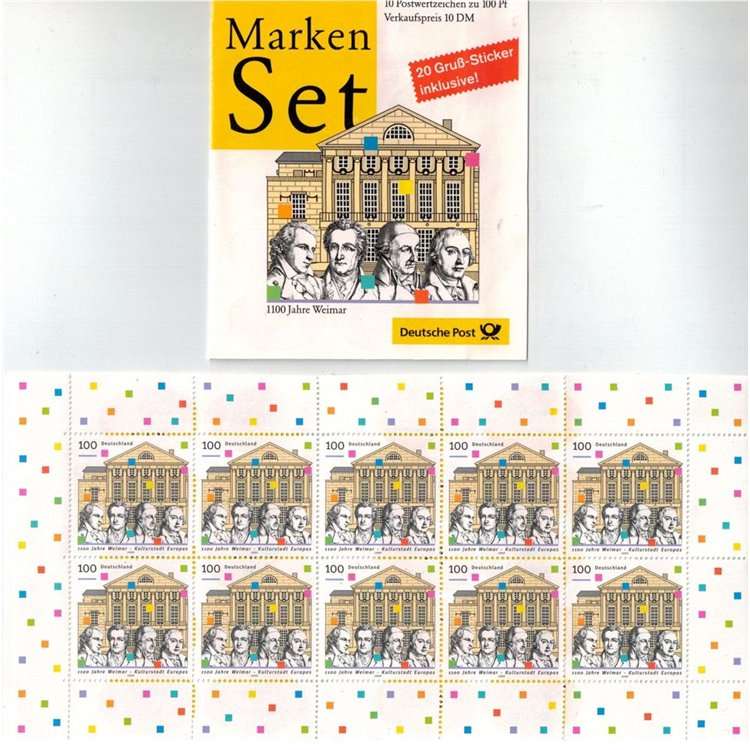 GERMANIA BRD 1999 Città di Weimar LB MNH**