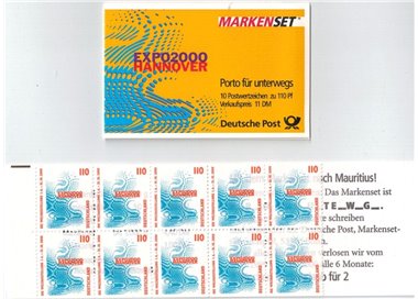 GERMANIA BRD 1999 Expo 2000 Hannover (MH 39) LB MNH**