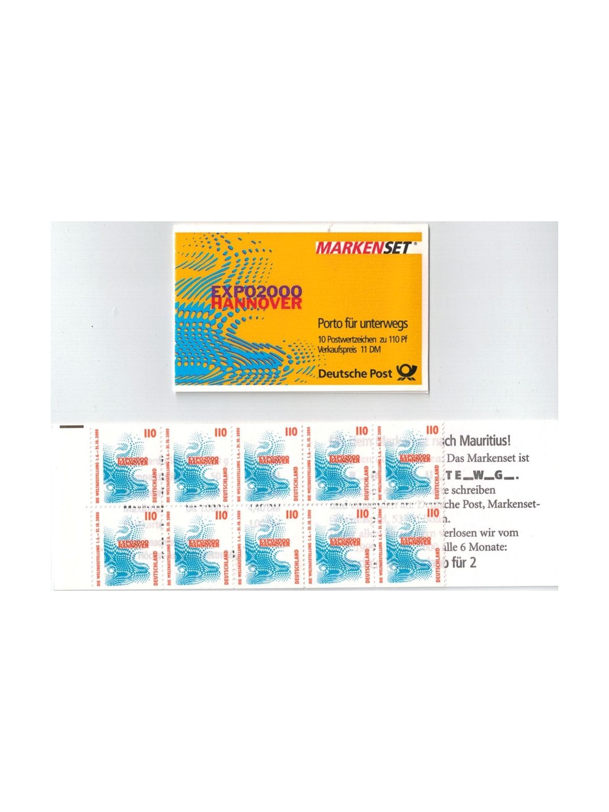 GERMANY BRD 1999 Expo 2000 Hannover (MH 39) booklet MNH**
