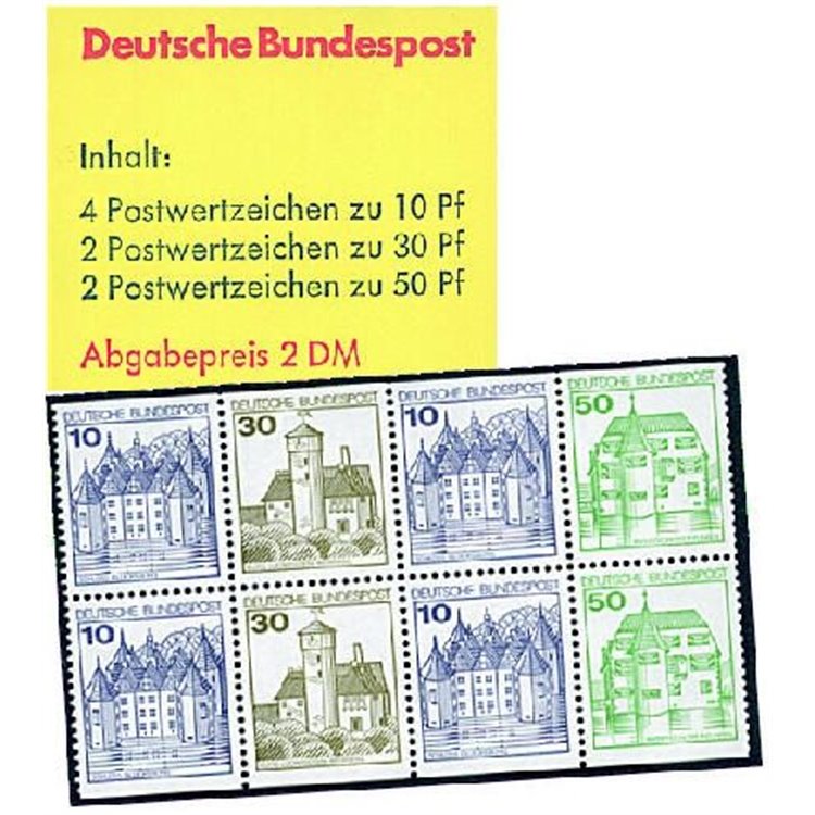 GERMANY BRD 1980 Castles and residences 1 booklet MNH** 22 M