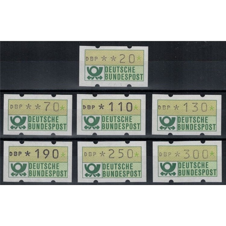 GERMANY FRG 1982 Complete Series Automatic 7v MNH**