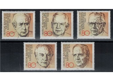 GERMANIA BRD 1982 Presidenti federali 5v MNH**