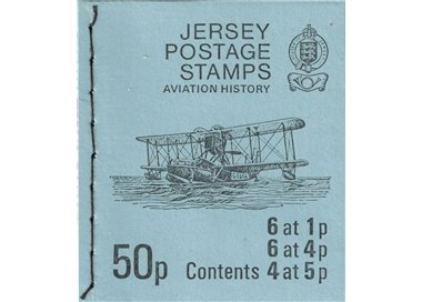 JERSEY 1975 Aviation History 50p 1 LB MNH**