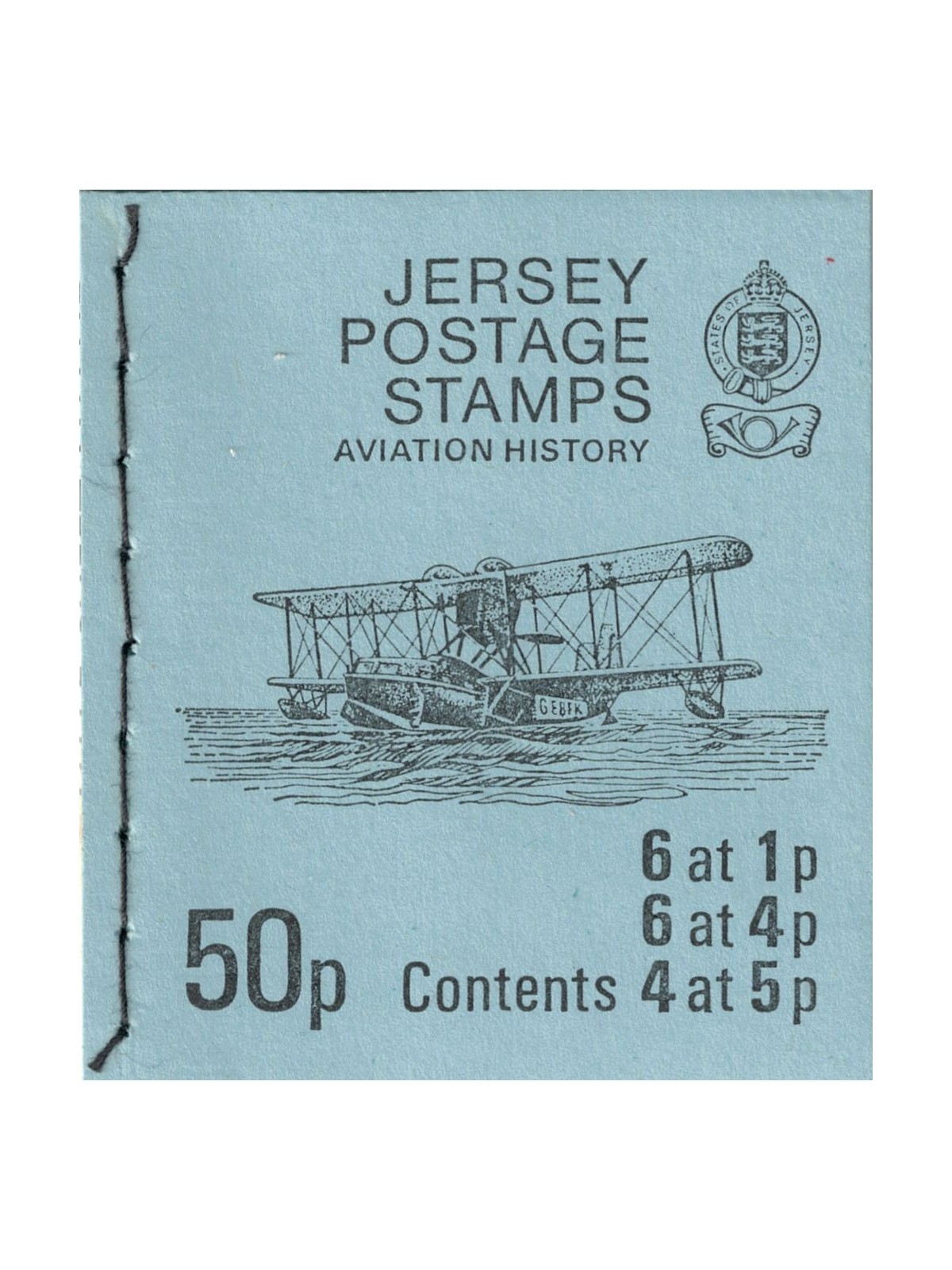 JERSEY 1975 Aviation History 50p 1 booklet MNH**
