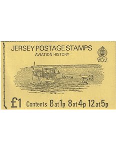 JERSEY 1975 Aviation History 1£ 1 booklet MNH**