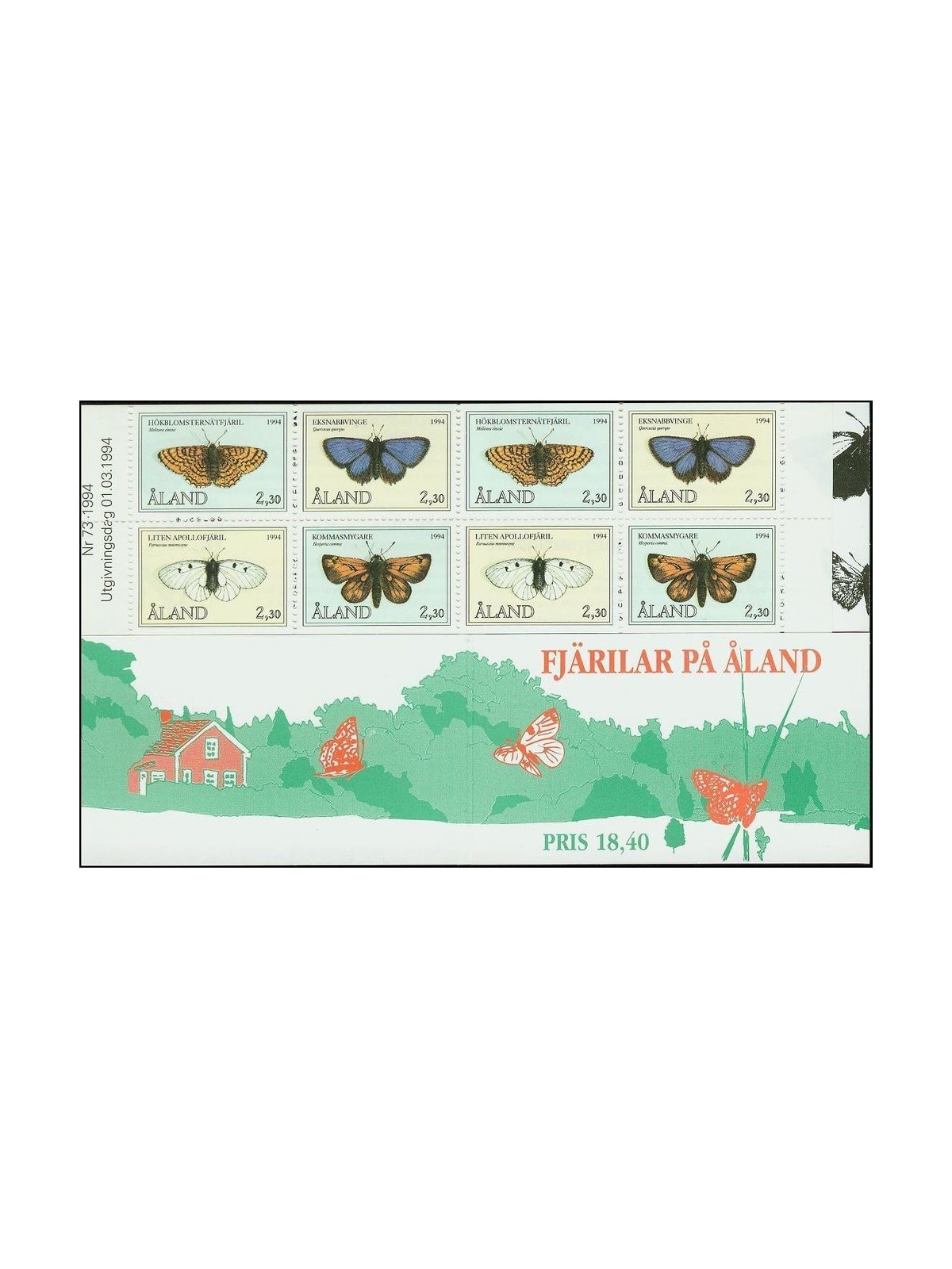 ALAND 1994 Fauna, farfalle 1 LB MNH**
