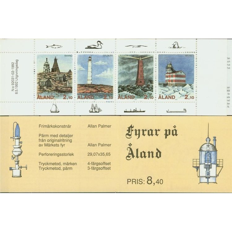 ALAND 1992 Aland Headlights 1 booklet MNH**
