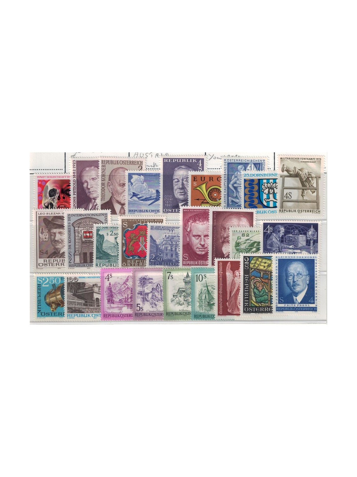 AUSTRIA 1973 Annata completa 27v MNH**